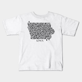 State of Iowa Maze Kids T-Shirt